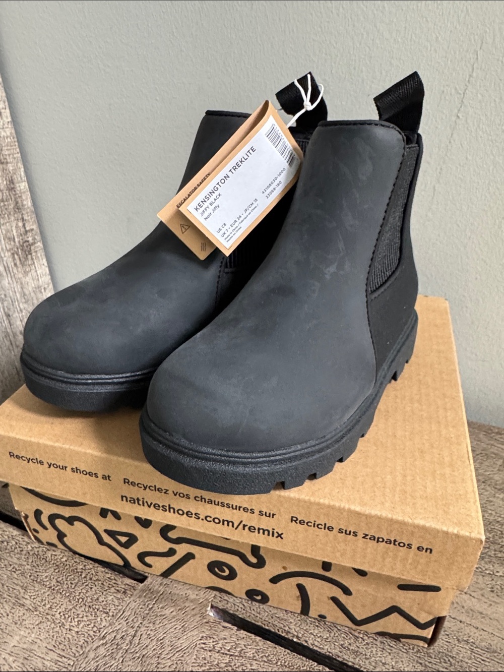 Native Kids Kensington Chelsea Boots - Black